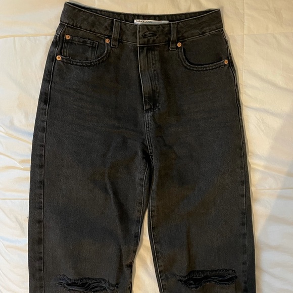 Garage 90’s Straight Jeans - Ebony Black size 1 - Picture 3 of 8